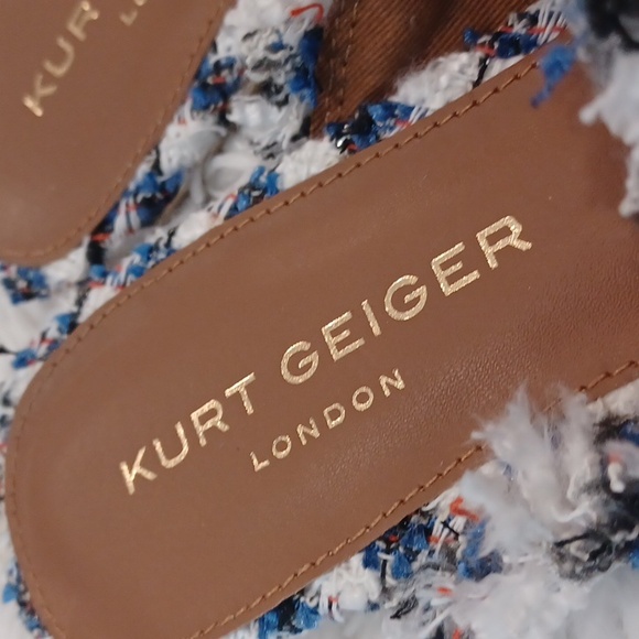 Kurt Geiger London Olive Eye Tweed Crystal Embellished Eye Mules SZ EU 38.5 NEW - Picture 7 of 9